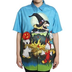 Unisex Huey, Dewey, & Louie Halloween Camp Shirt‎ Loungefly Disney